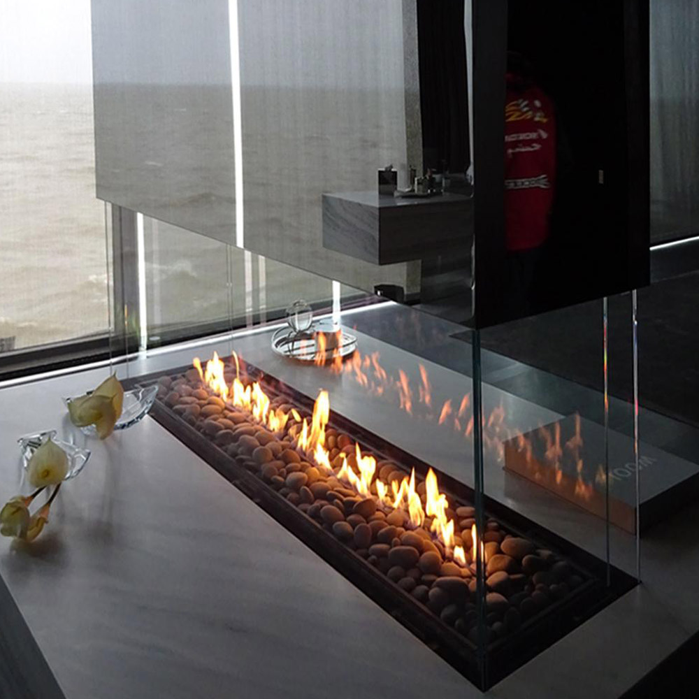 Stellar Enlight Island Fireplace Stone & Patio