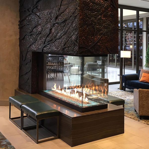 Stellar Enlight Pier Fireplace Stone & Patio