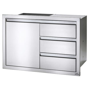 Napoleon Single Door & Triple Drawer